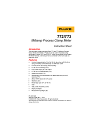 Thumbnail of document Manual - 772 Milliamp Process Clamp Meter